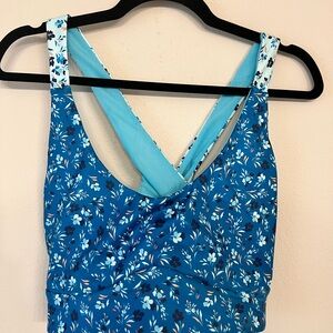 Adore Me Blue Floral Sports Bra
